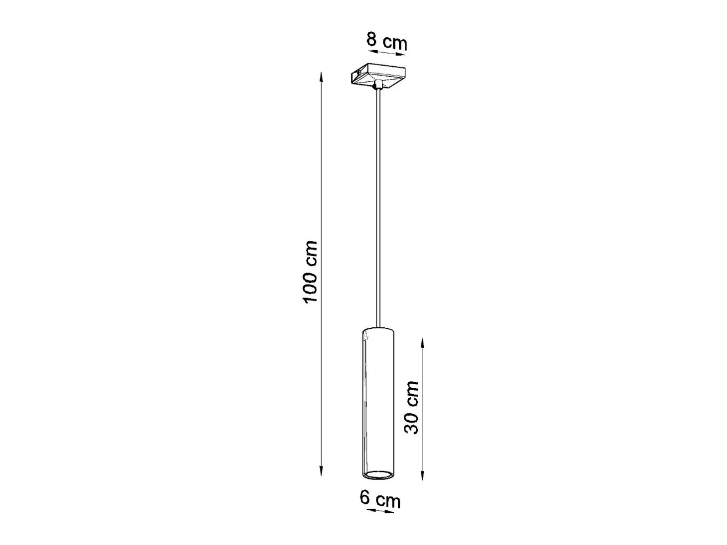 Best Sollux Lighting Sollux LAGOS - Lámpara colgante de techo con 1 luz Negra, GU10 Negro