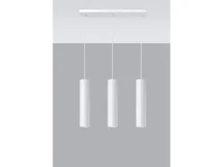 Sollux Lighting Sollux LAGOS - Lámpara colgante de barra fija con 3 luces, blanca, GU10 Blanco New