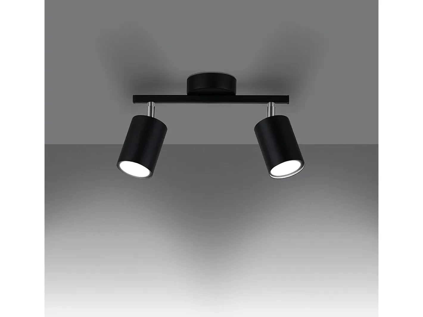 Sollux Lighting Sollux Lemmi Foco de techo Twin Negro