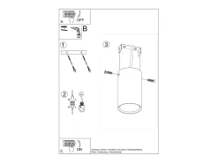 Clearance Sollux Lighting Lagos Downlight de Superficie, , 10cm Negro