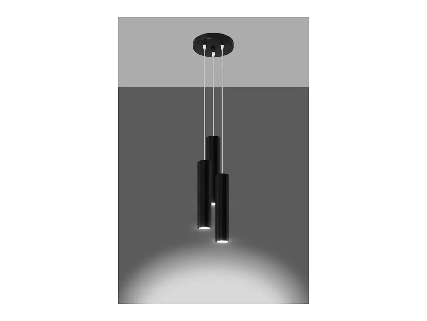 Sollux Lighting Lagos Plafón Colgante Cluster, , 3x GU10 Negro Sale