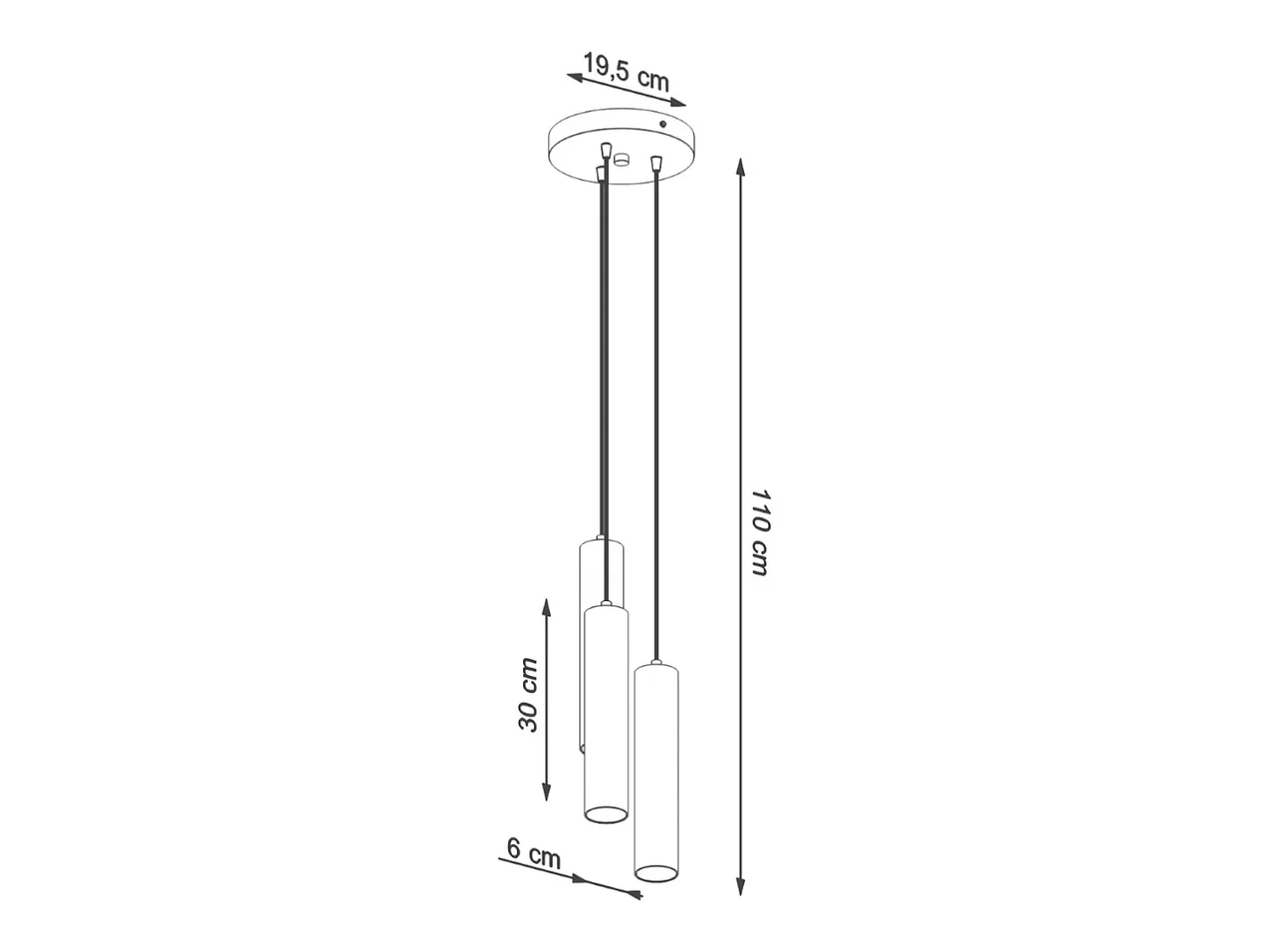 Sollux Lighting Lagos Plafón Colgante Cluster, , 3x GU10 Negro Sale