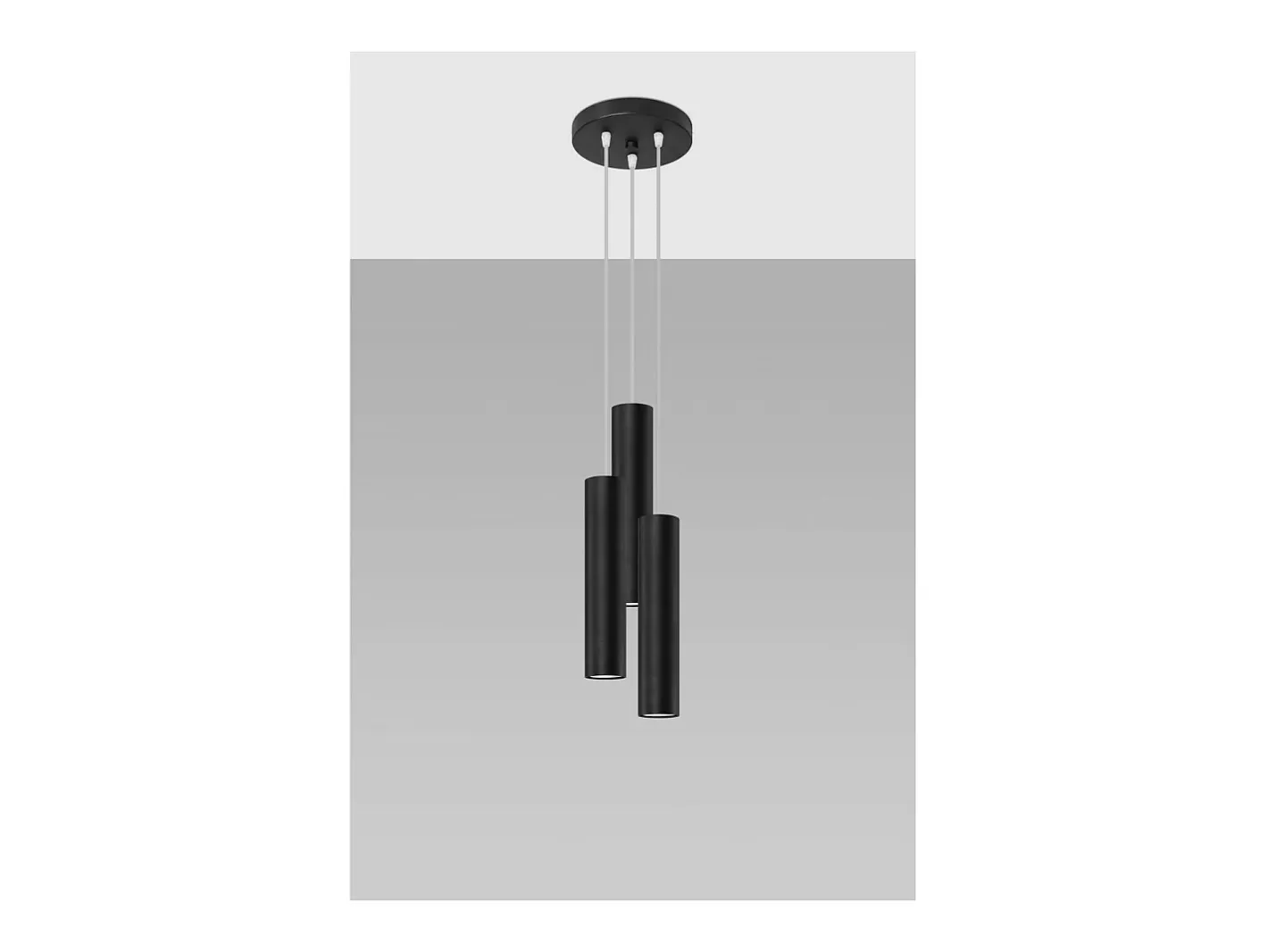 Sollux Lighting Lagos Plafón Colgante Cluster, , 3x GU10 Negro Sale