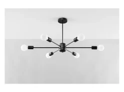 Sollux Lighting Lango Plafón Multi Arm Semi Empotrado, , 6x E27 Negro Outlet