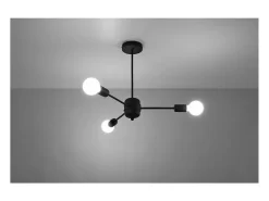 Online Sollux Lighting Lango Plafón Multi Arm Semi Empotrado, , 3x E27 Negro
