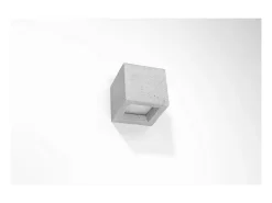 Sollux Lighting Aplique Para Pared-Leo Up & Down Aplique Cemento, 12cm Gris