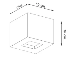 Sollux Lighting Aplique Para Pared-Leo Up & Down Aplique Cemento, 12cm Gris