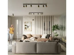 Best Sollux Lighting Nero Foco individual, /dorado, 1x GU10 Negro