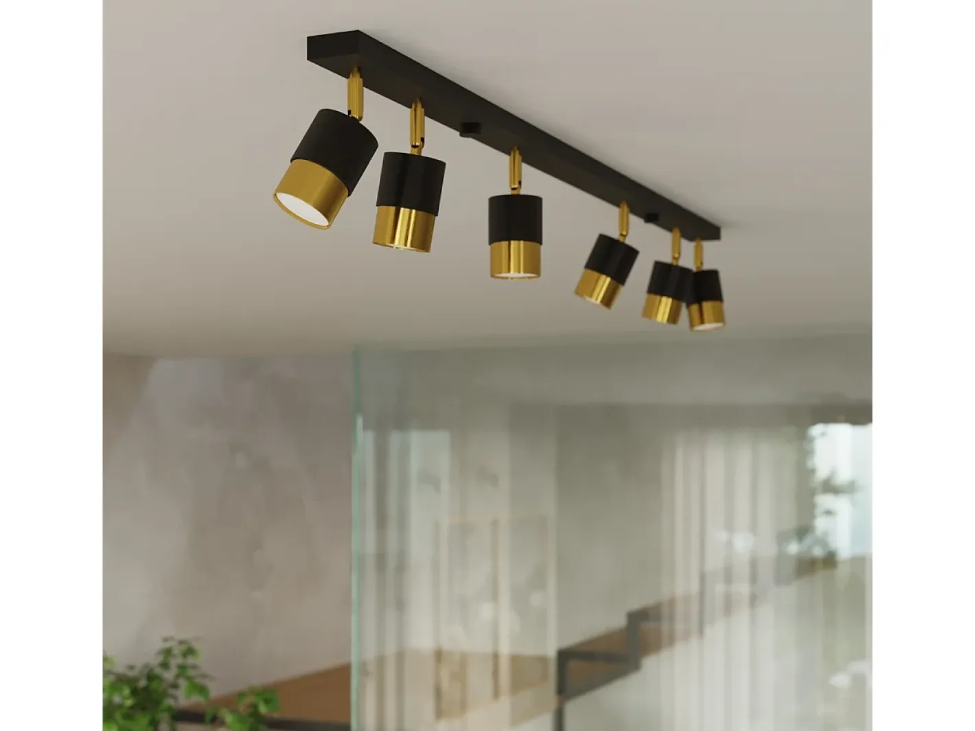 Best Sollux Lighting Nero Foco individual, /dorado, 1x GU10 Negro