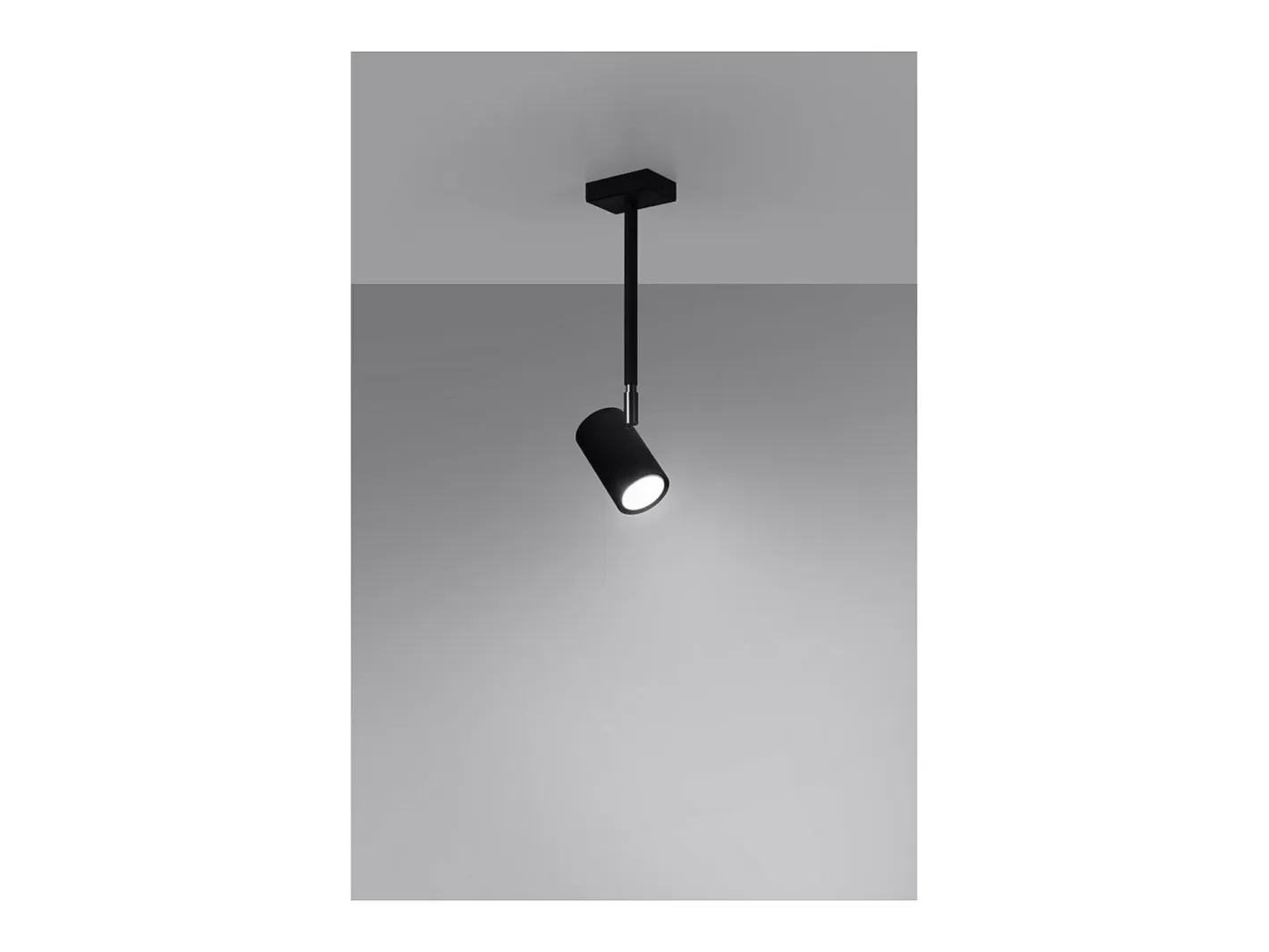 Sollux Lighting Plafón-Norano Foco individual, , 1x GU10 Negro