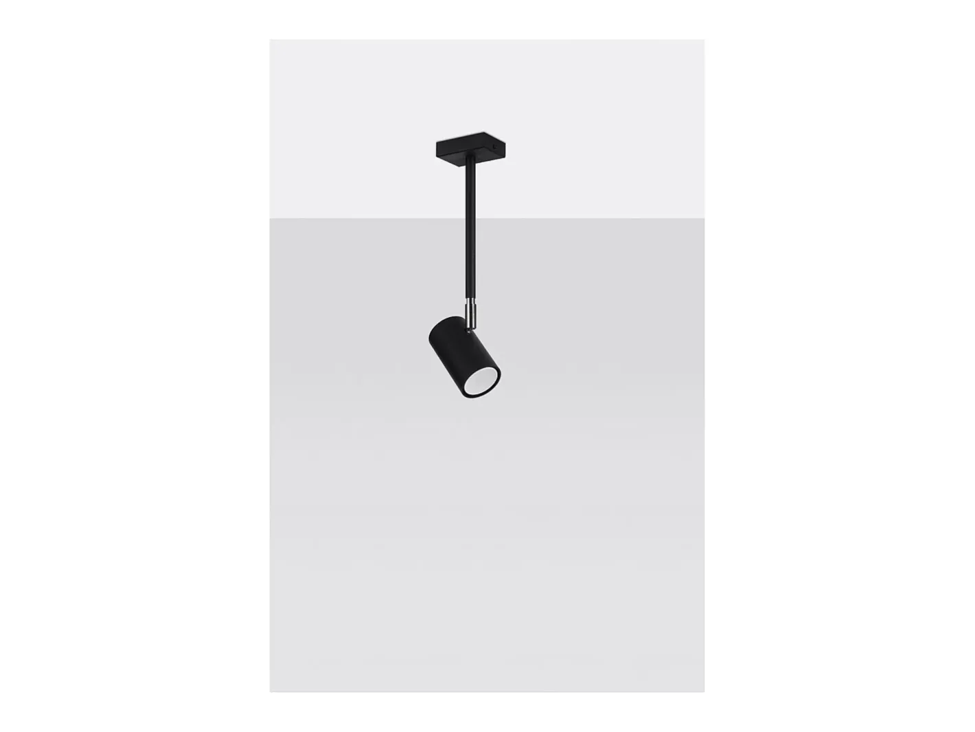Sollux Lighting Plafón-Norano Foco individual, , 1x GU10 Negro