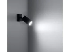 Sollux Lighting Aplique Para Pared-Ring Foco individual, , 1x GU10 Negro