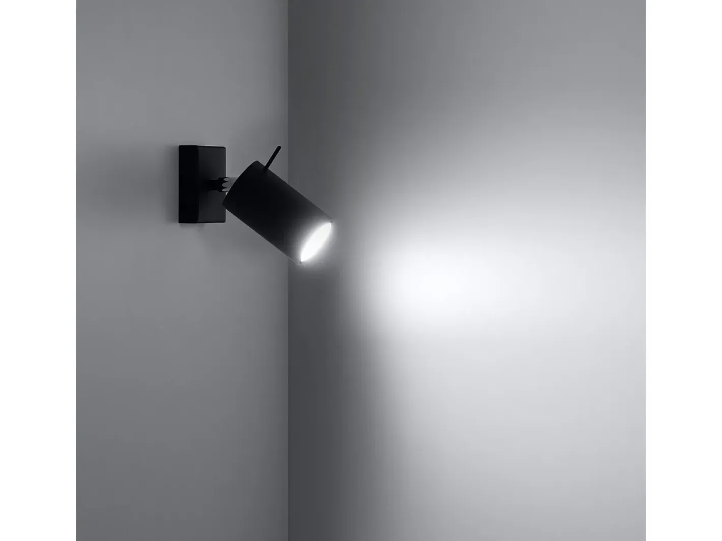 Sollux Lighting Aplique Para Pared-Ring Foco individual, , 1x GU10 Negro