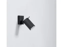 Sollux Lighting Aplique Para Pared-Ring Foco individual, , 1x GU10 Negro