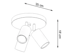 Sollux Lighting Ring Grupos de focos de techo, , 3x GU10 Blanco Sale