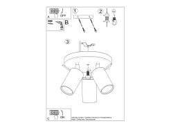 Sollux Lighting Ring Grupos de focos de techo, , 3x GU10 Blanco Sale