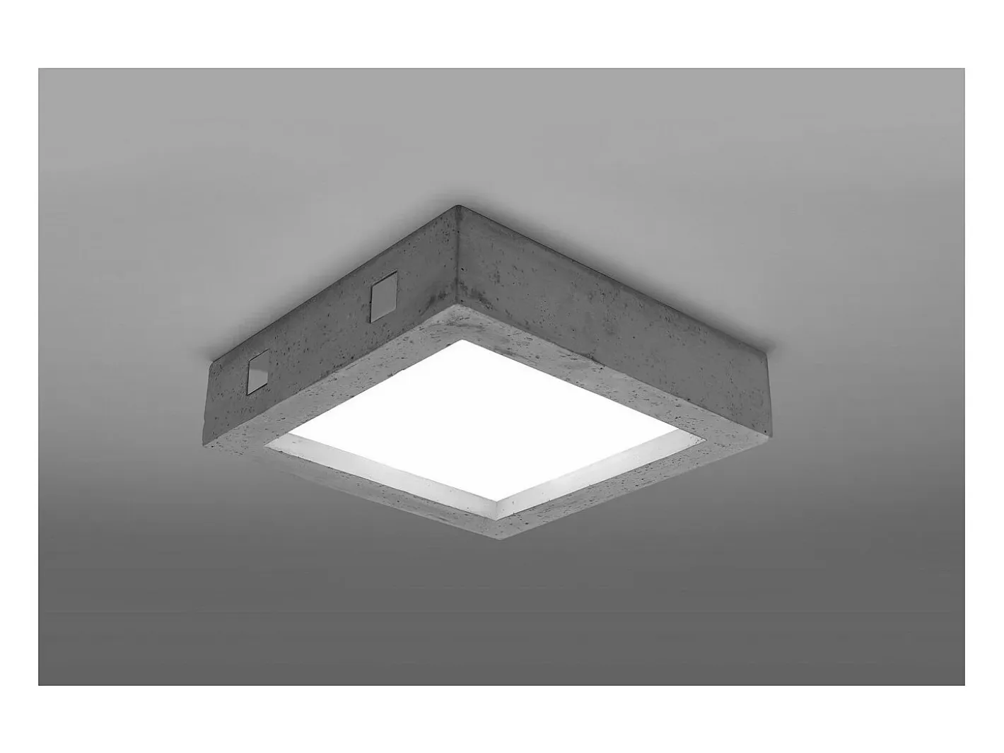 Clearance Sollux Lighting Riza Plafón de Empotrar Cemento, 33cm Gris