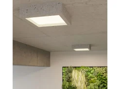 Clearance Sollux Lighting Riza Plafón de Empotrar Cemento, 33cm Gris