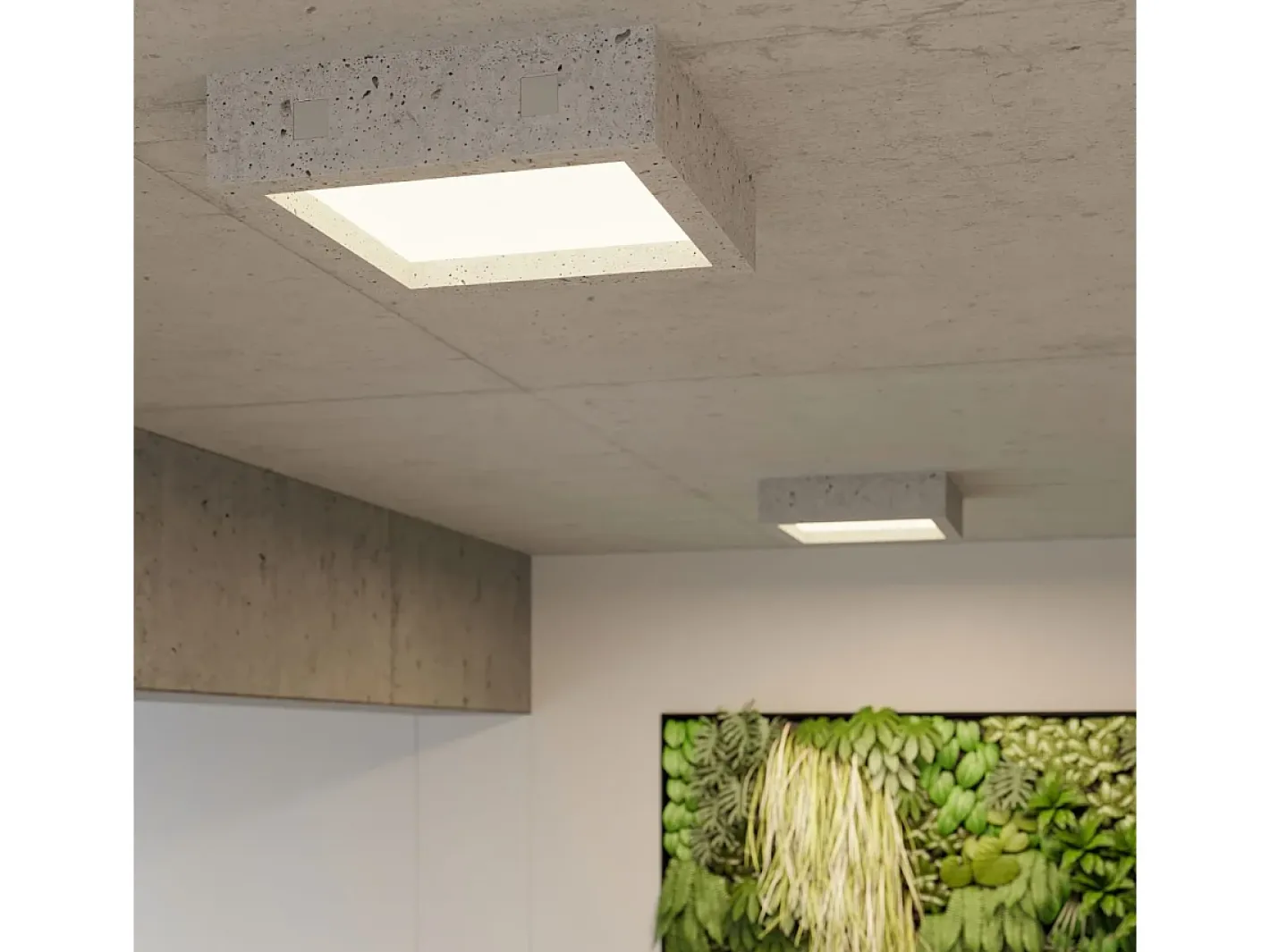Clearance Sollux Lighting Riza Plafón de Empotrar Cemento, 33cm Gris