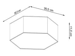 New Sollux Lighting Sunde Plafón Decorativo Empotrado, , 11,5cm Blanco