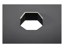 Sollux Lighting Plafón-Sunde Plafón Decorativo Empotrado, , 11.5cm Negro