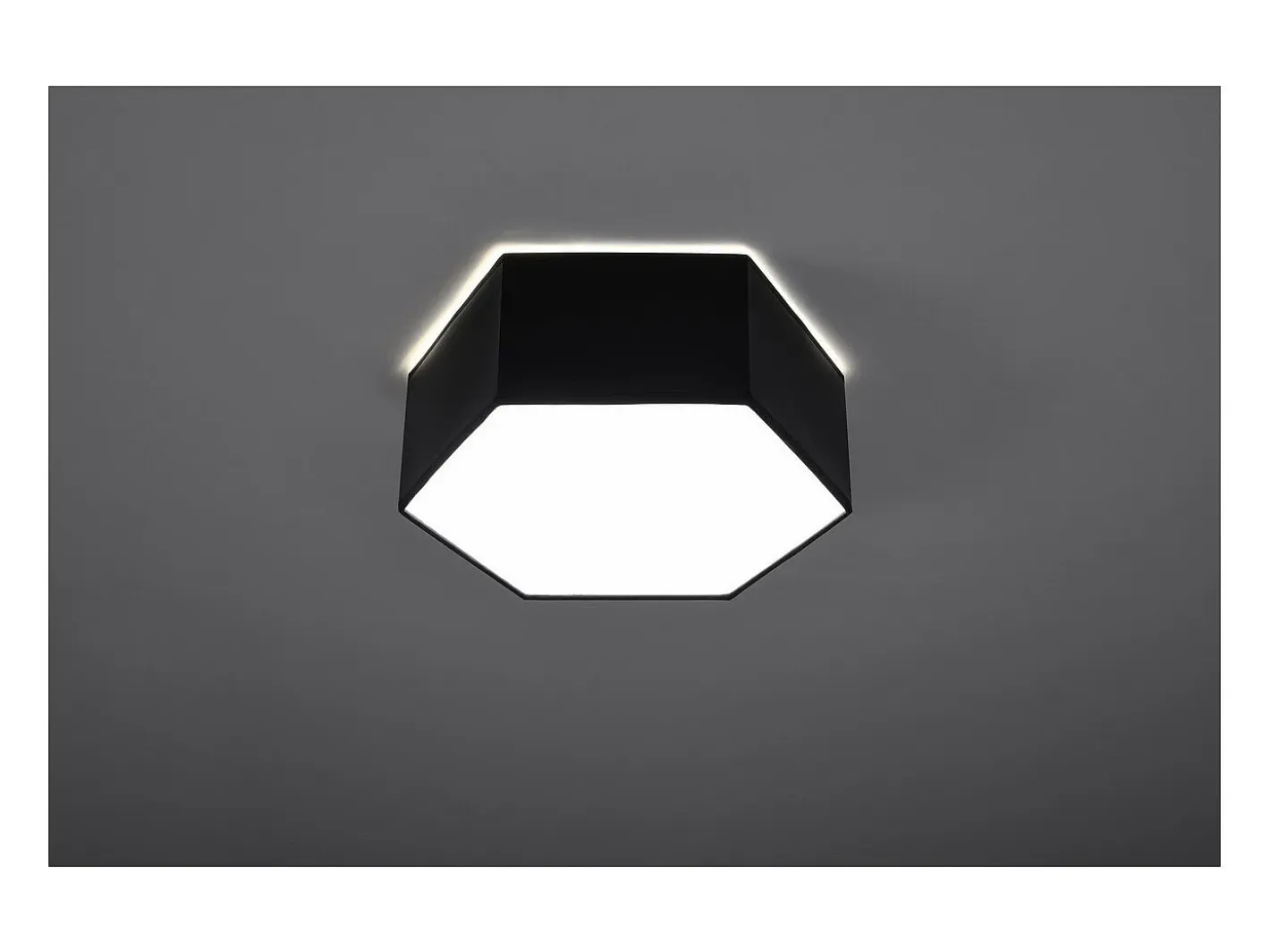 Sollux Lighting Plafón-Sunde Plafón Decorativo Empotrado, , 11.5cm Negro
