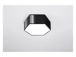 Sollux Lighting Plafón-Sunde Plafón Decorativo Empotrado, , 11.5cm Negro