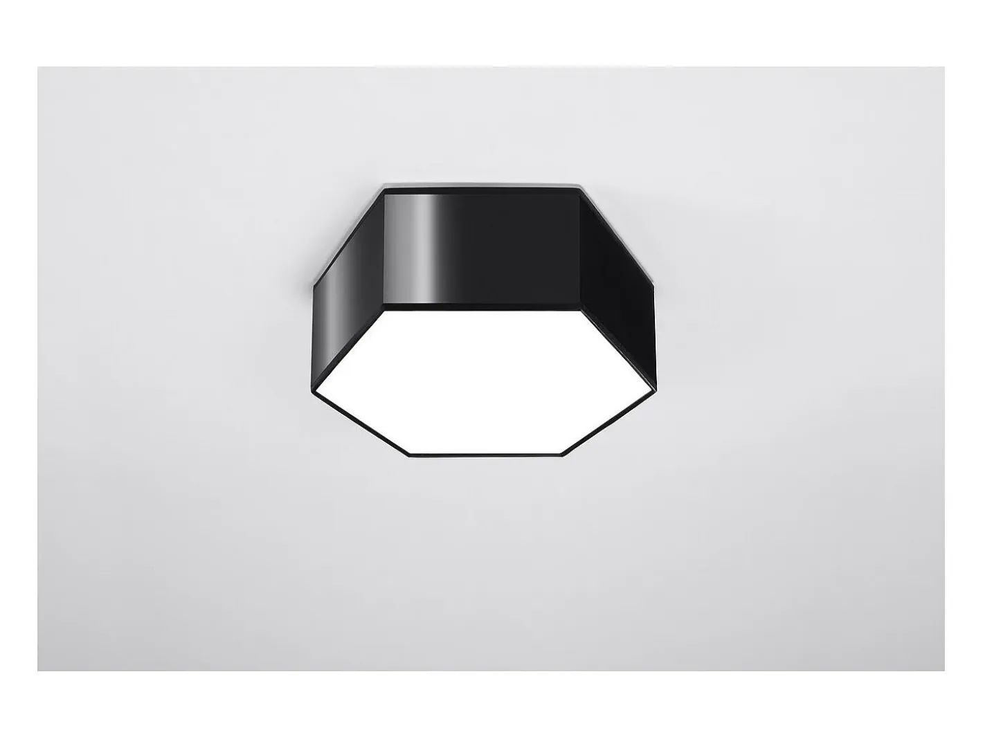 Sollux Lighting Plafón-Sunde Plafón Decorativo Empotrado, , 11.5cm Negro