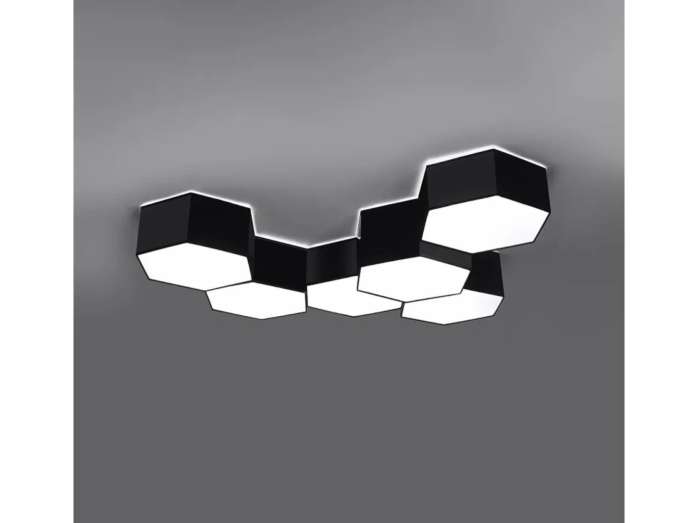 Sollux Lighting Plafón-Sunde Plafón Decorativo Empotrado, , 11.5cm Negro