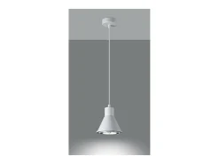 Sollux Lighting Taleja Lámpara de Techo Colgante Dome, Blanca, 1x ES111 Blanco