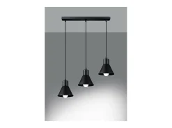 Sollux Lighting Lámpara Suspendida-Taleja Lámpara de Techo Colgante Bar, , 3x E27 Negro
