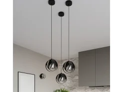 Sollux Lighting Tulos Lámpara de Techo Colgante Bar, , 3x E27 Negro New