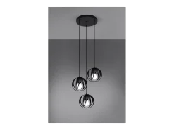 Sollux Lighting Lámpara Suspendida-Tulos Lámpara de Techo Colgante Cluster, , 3x E27 Negro