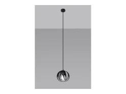Sollux Lighting Lámpara Suspendida-Tulos Plafón Colgante Esférico, , 1x E27 Negro