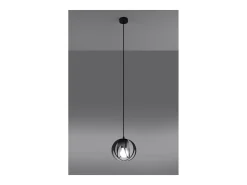 Sollux Lighting Lámpara Suspendida-Tulos Plafón Colgante Esférico, , 1x E27 Negro