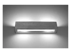 New Sollux Lighting Vega Up & Down Aplique Cemento, 50cm Gris
