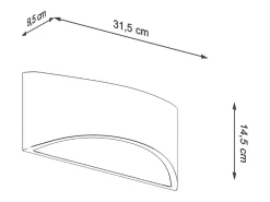 Sollux Lighting Vixen Lámpara de pared Up & Down, blanca, 31,5 cm Blanco Best