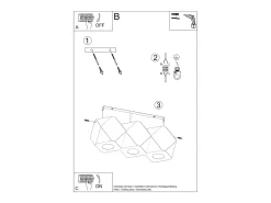 Sollux Lighting Plafón-Woody Downlight de Superficie, Madera Natural, 3x GU10 Marru00f3n