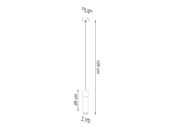 Best Sollux Lighting Zane Lámpara de Techo Suspendida Slim Cemento, Madera Natural Gris