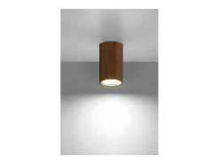 Sollux Lighting Zeke Foco empotrable octogonal de madera de roble, 30cm Marru00f3n Best