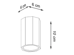 Sollux Lighting Zeke Foco empotrable octogonal de madera de roble, 30cm Marru00f3n Best