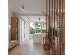Sollux Lighting Zeke Foco empotrable octogonal de madera de roble, 30cm Marru00f3n Best
