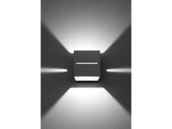 Outlet Sollux Lighting Sollux LOBO - 1 Light Up Down Wall claro, G9 Gris