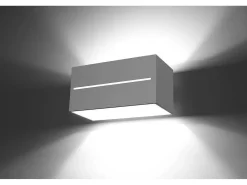 Sollux Lighting Aplique Para Pared-Sollux LOBO MAXI - Aplique de pared empotrable 2 Light Up Down Blanco