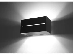 Sollux Lighting Aplique Para Pared-Sollux LOBO MAXI - Aplique de pared empotrado 2 Light Up Down Negro