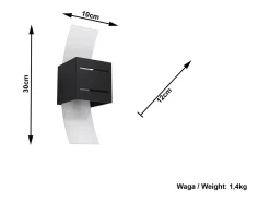 Sollux Lighting Sollux LORETO - 1 luz de pared, , G9 Negro Clearance