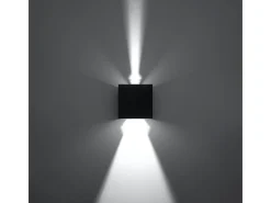 Sollux Lighting Aplique Para Pared-Sollux LUCA - Aplique de pared empotrable LED 1 Light Up Down Negro