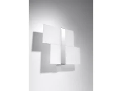 Best Sollux Lighting Sollux MASSIMO - Aplique de pared empotrado con 2 luces , Cromado, G9 Blanco