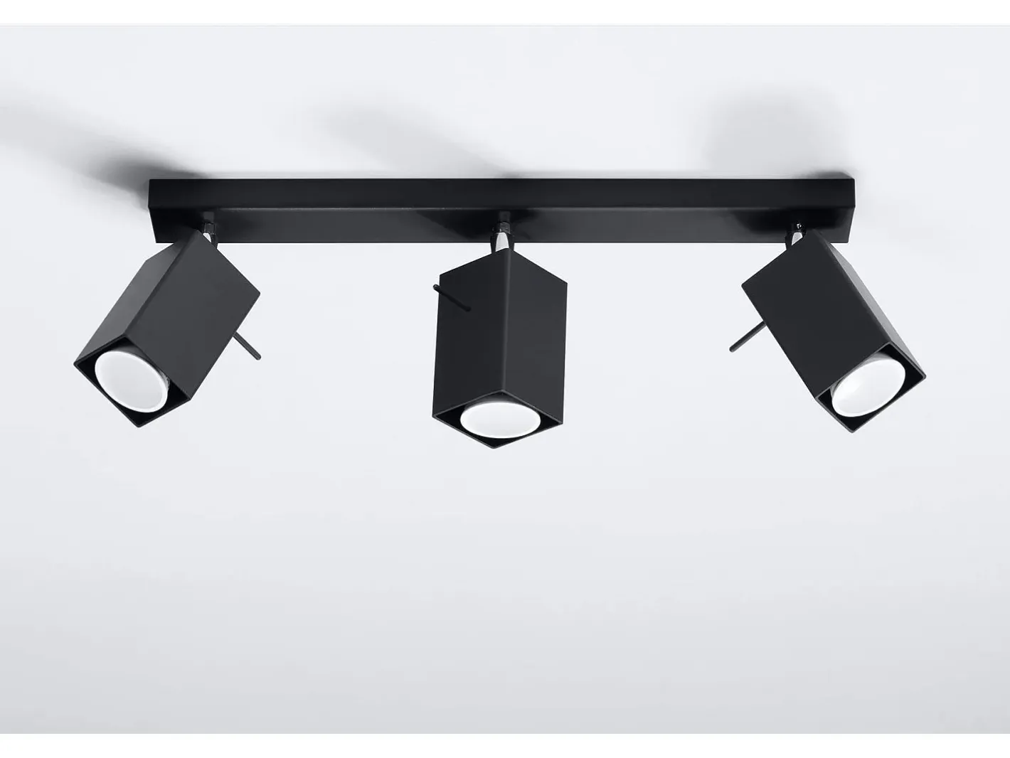 Hot Sollux Lighting Sollux MERIDA - Barra de 3 focos de luz , GU10 Negro