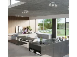Sollux Lighting Plafón-Sollux MERIDA - Barra de 4 focos de luz blanca, GU10 Blanco